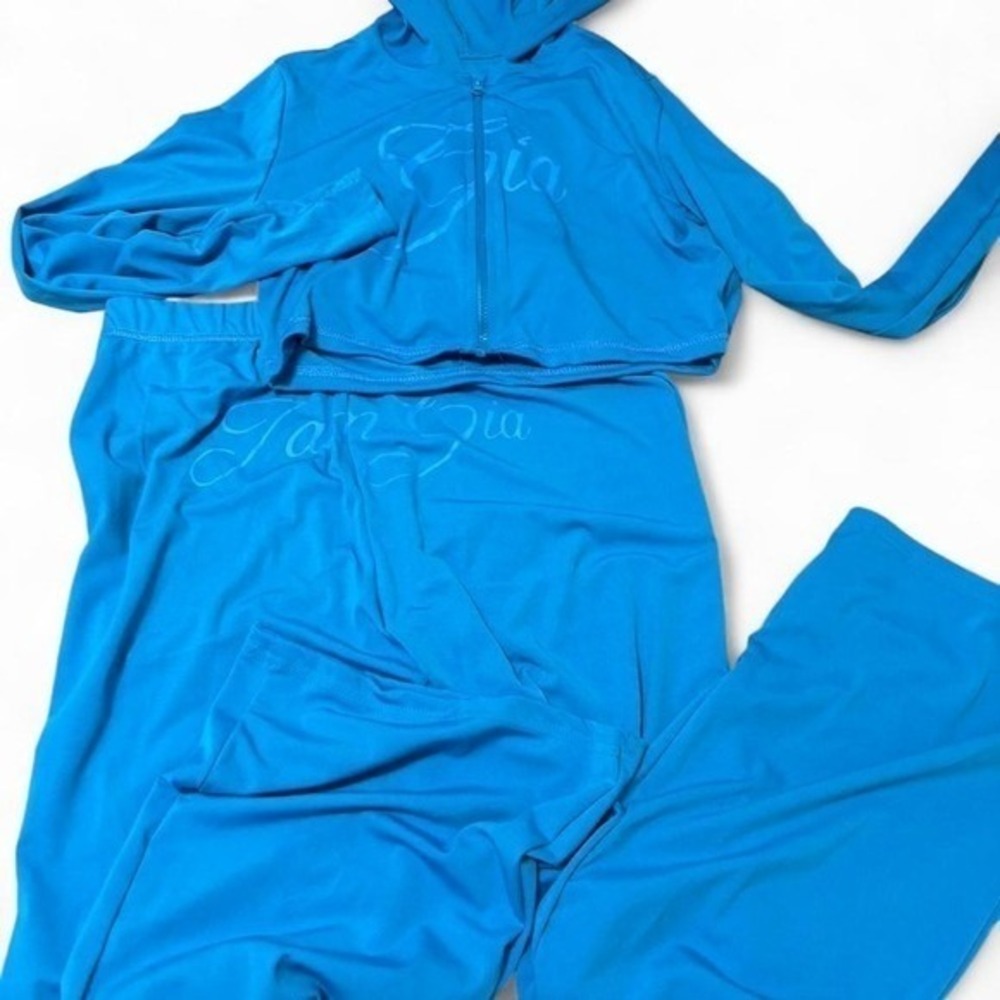 blue tracksuit set